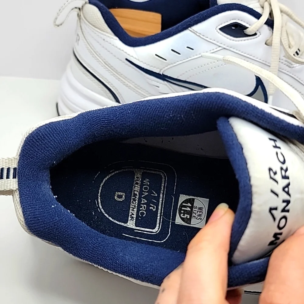 Nike | Air Monarch IV white/navy low top sneakers | MENS 11.5 - Picture 5 of 10